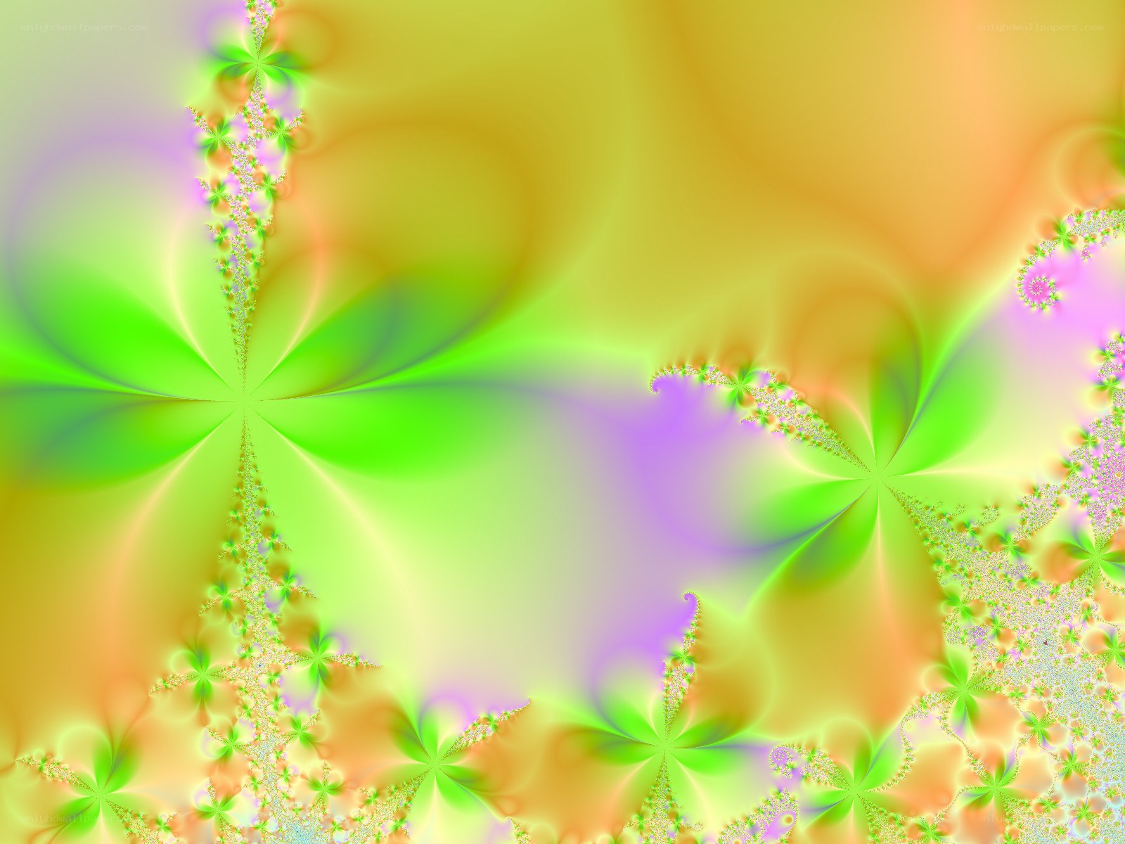 green and yellow fractal pattern