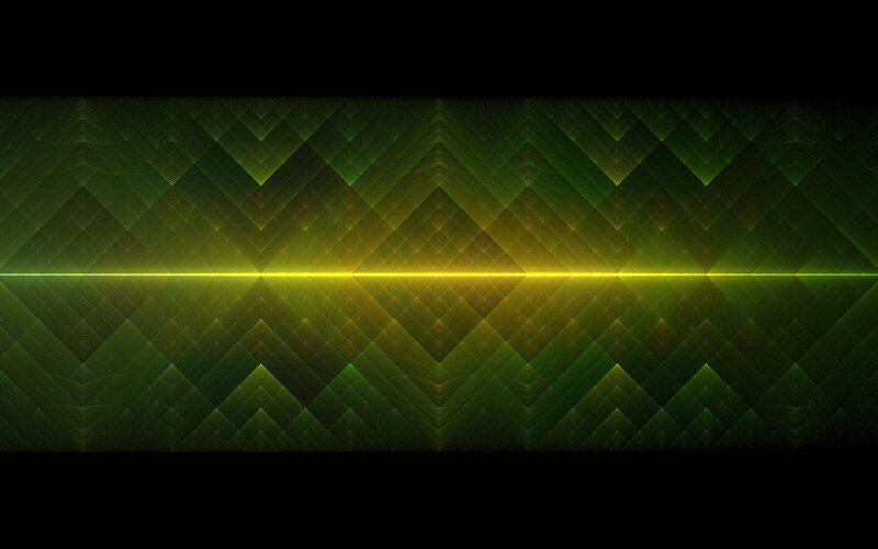 Green and Yellow Fractal Pattern — Calm