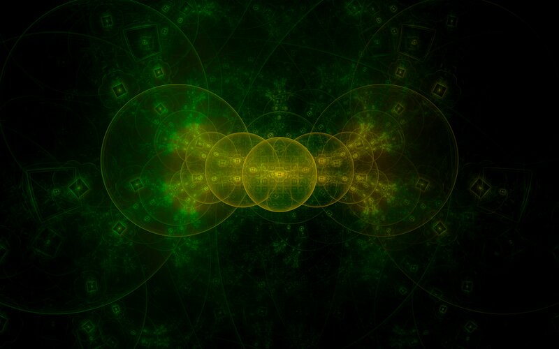 Green and Yellow Fractal Pattern — Mystical
