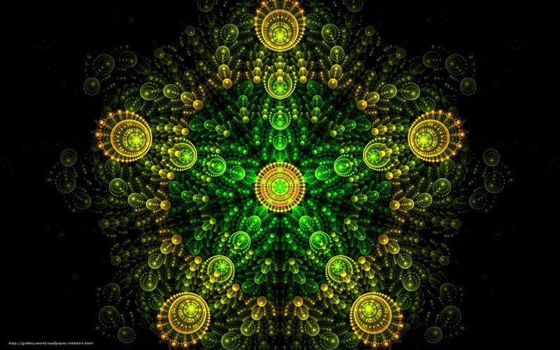 green and yellow fractal pattern