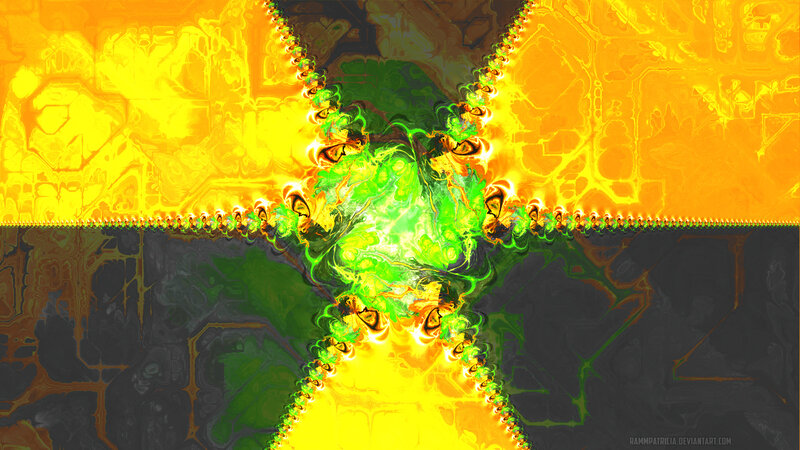 Green and Yellow Fractal Pattern — Vibrant