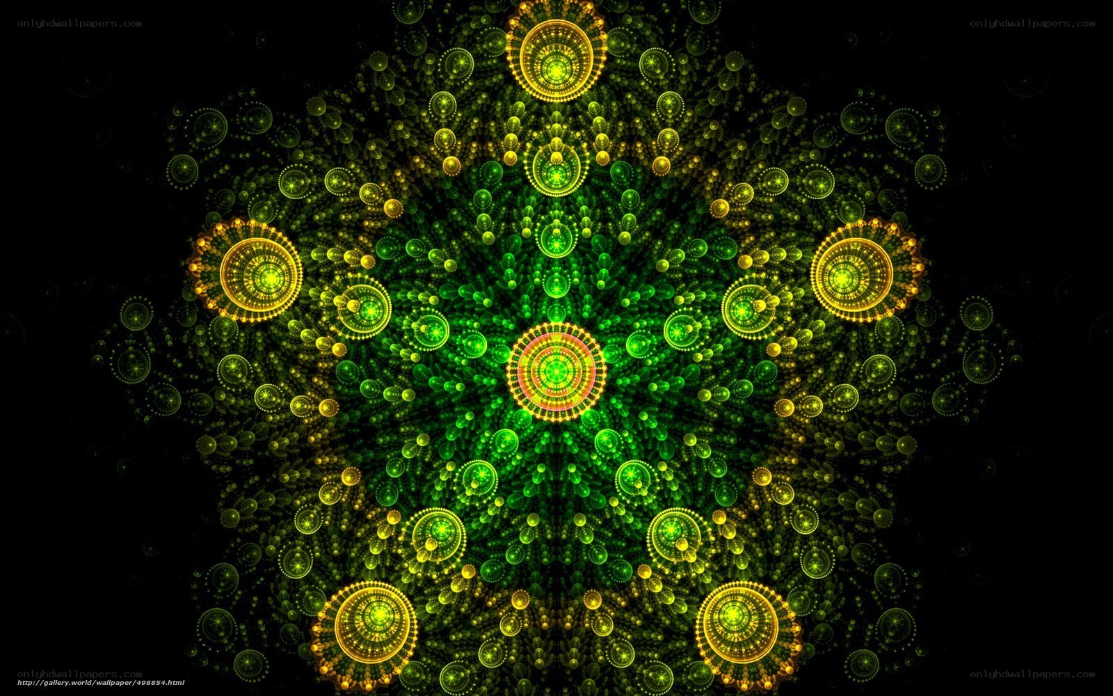 green and yellow fractal pattern