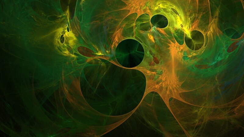 Green and Yellow Fractal Patterns