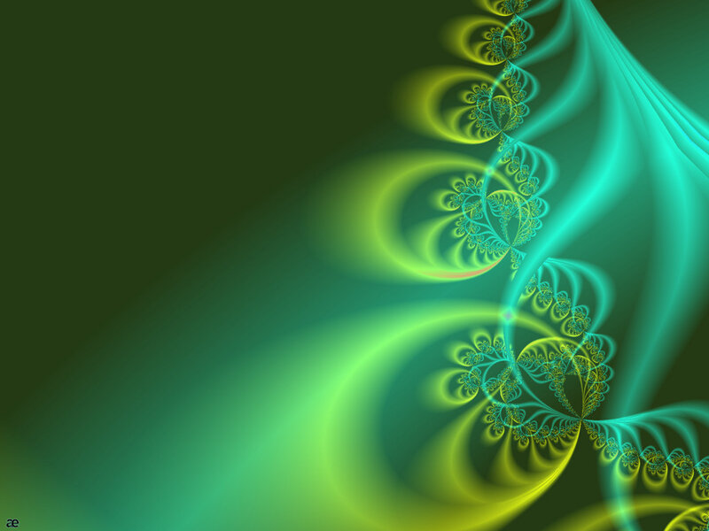 green and yellow fractal swirl