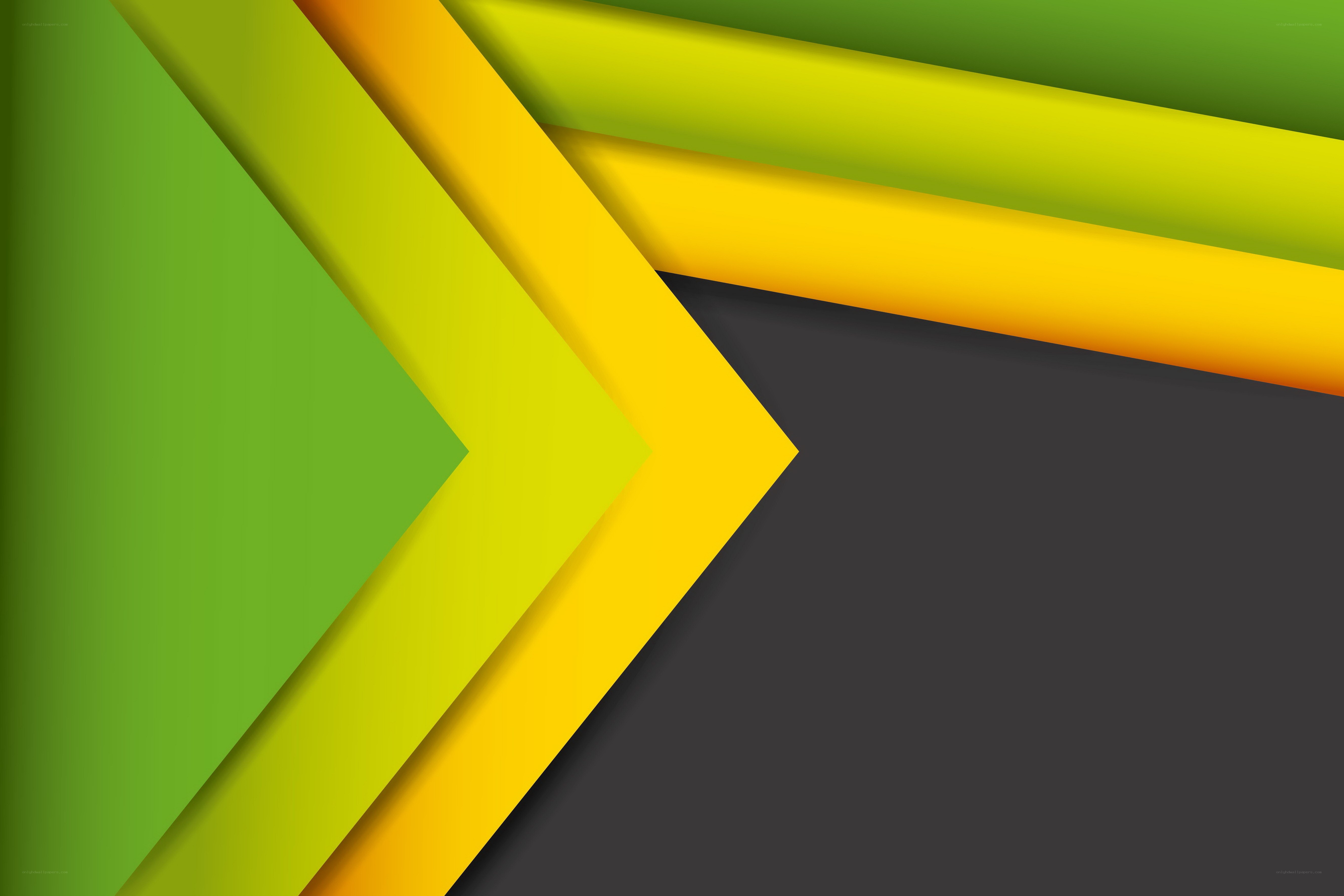 green and yellow geometric design