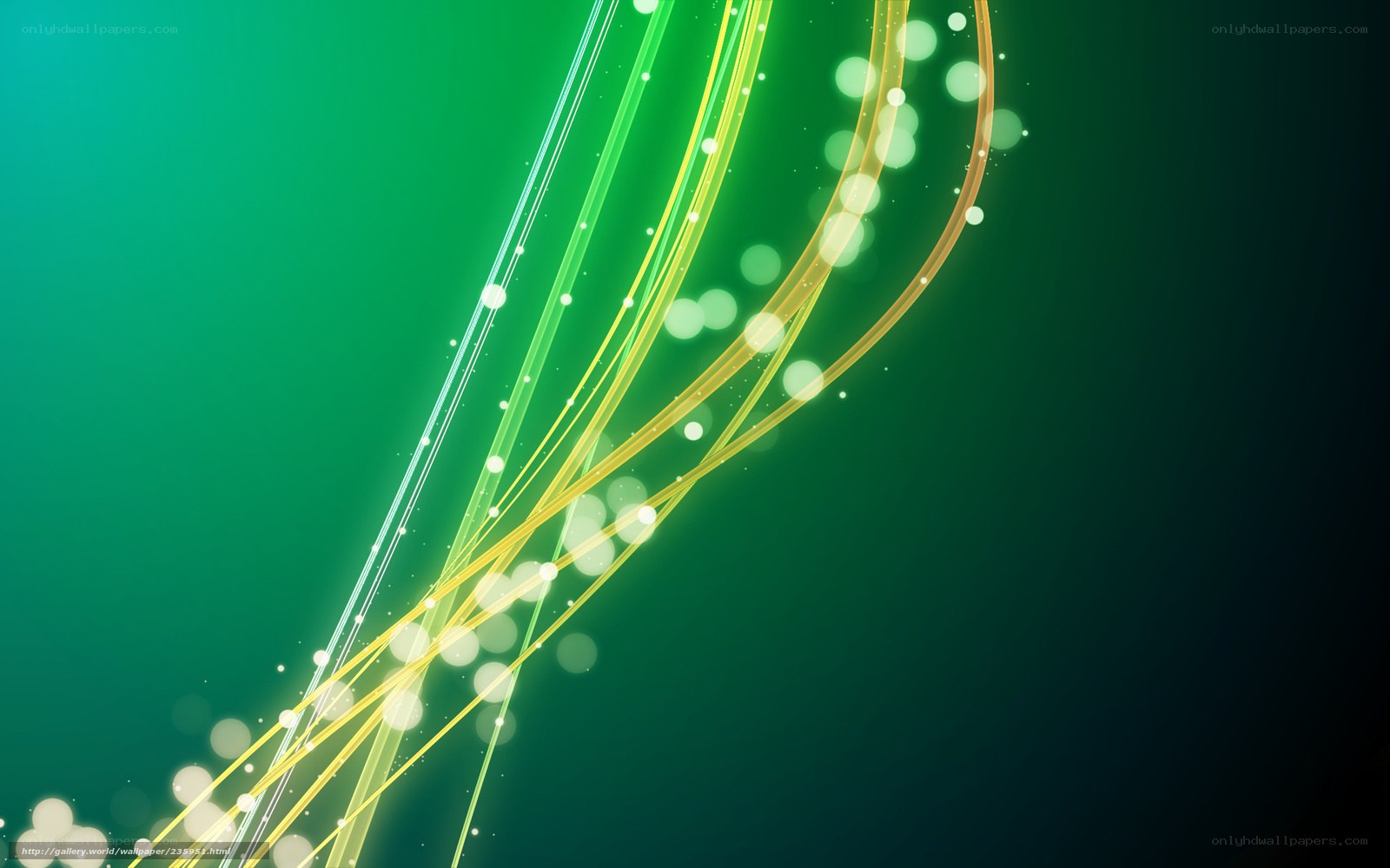 green and yellow light streaks