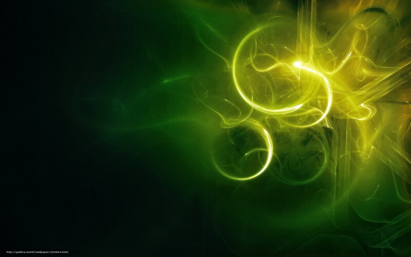 Green and Yellow Light Swirls — Energetic