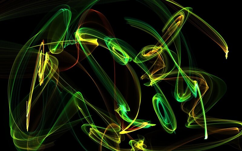 Green and Yellow Light Trails — Dynamic