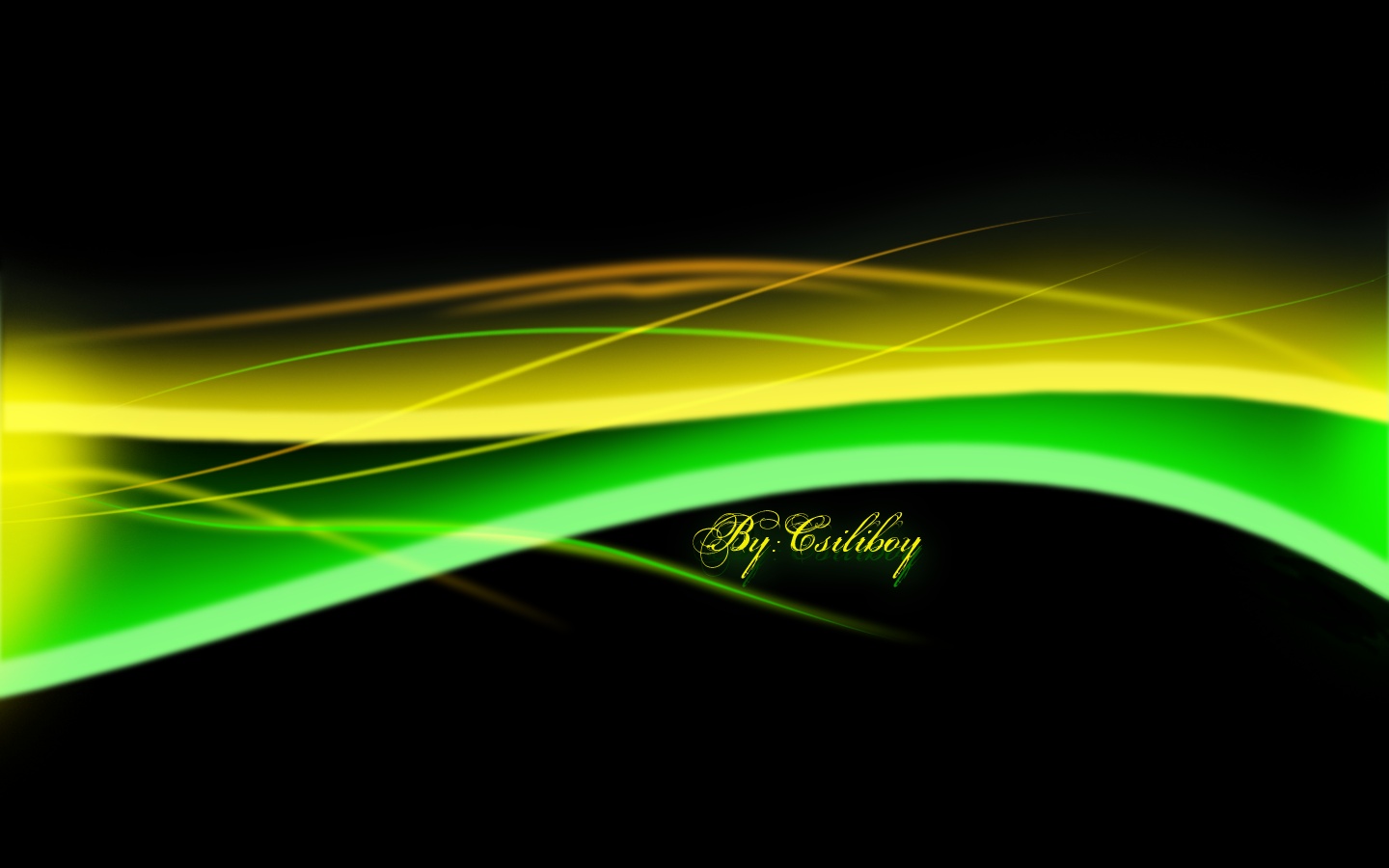 green and yellow light waves