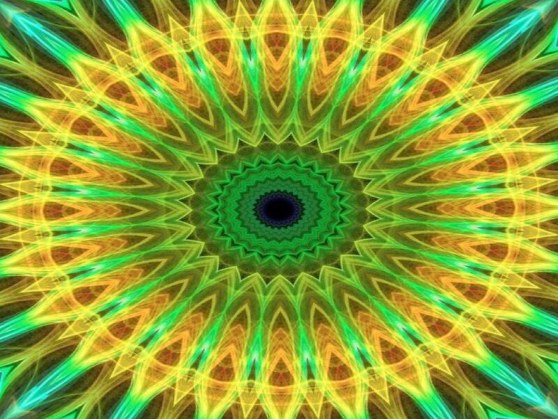Green and Yellow Mandala