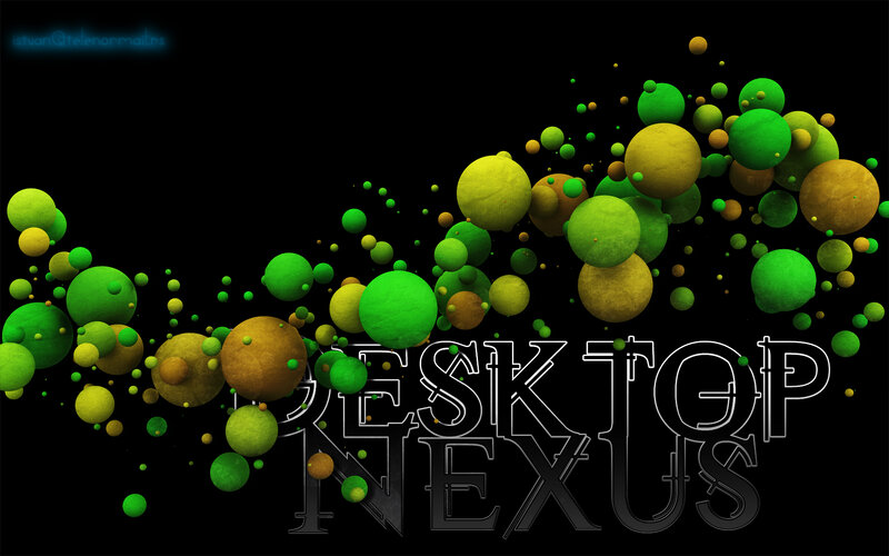 Green and Yellow Spheres