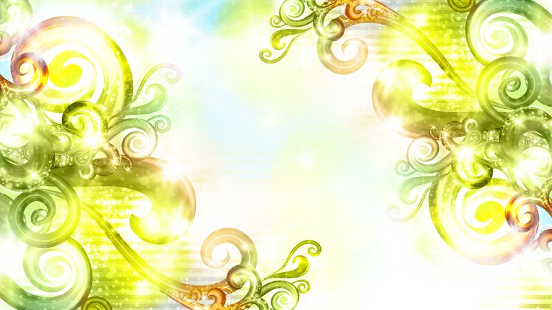 Green and Yellow Swirls — Bright