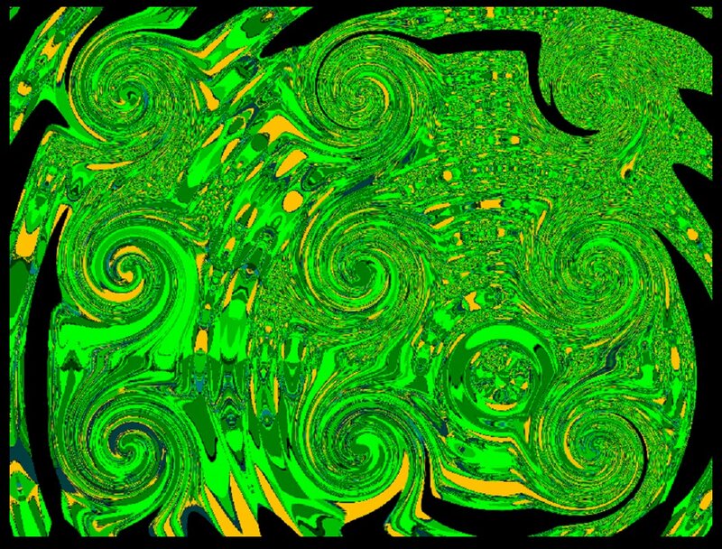 Green and Yellow Swirls — Chaotic