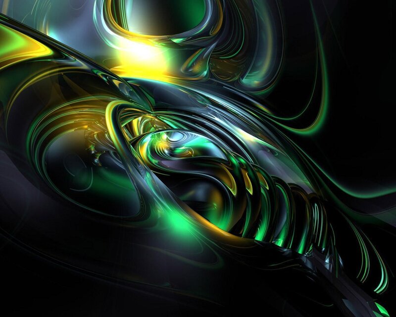 Green and Yellow Swirls