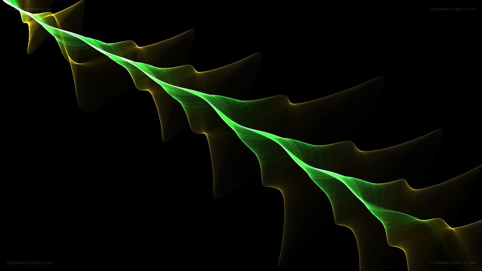 Green and yellow wave animation
