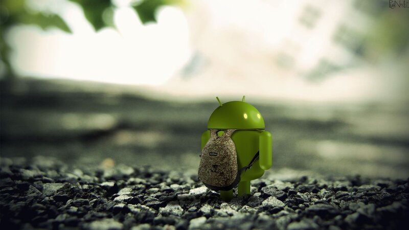 Green Android Figure — Serene, 3d Render