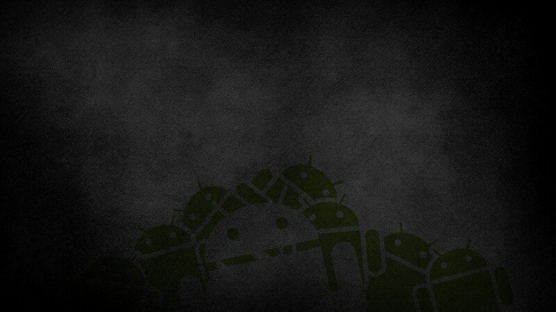 Green Android Figures — Black