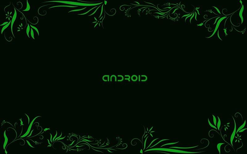 green android floral wallpaper