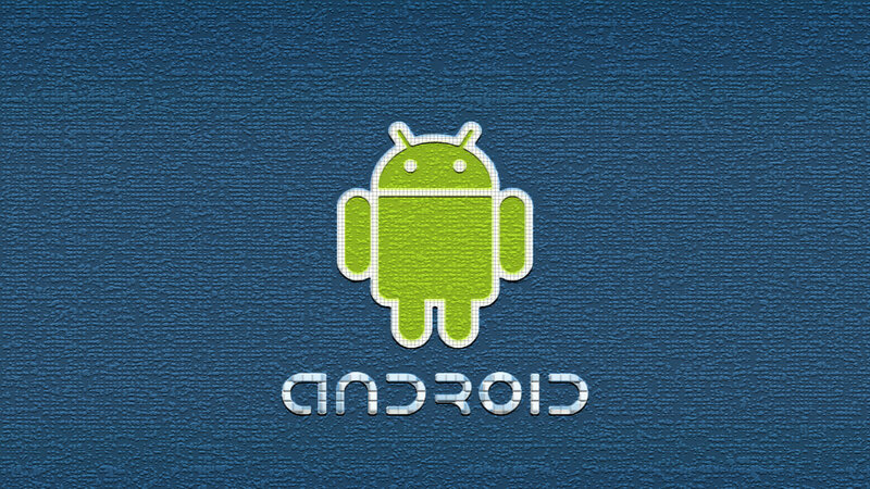 Green Android Robot — Blue