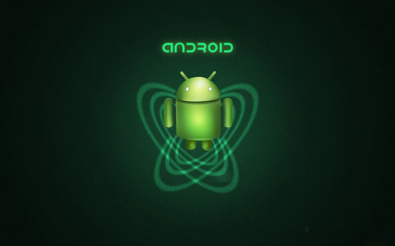 Green Android Robot — Dark, Futuristic