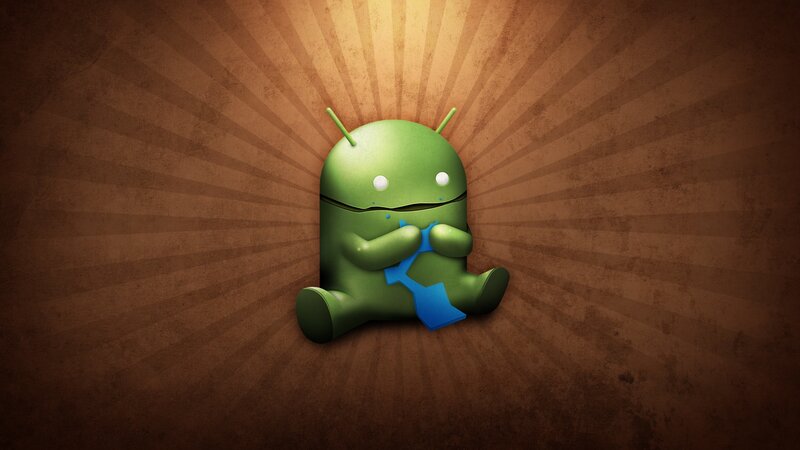 Green Android Robot — Dramatic, 3d Render, Antennae