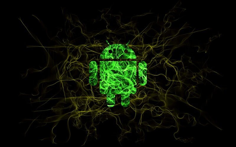 Green Android Robot — Dramatic, Digital Art