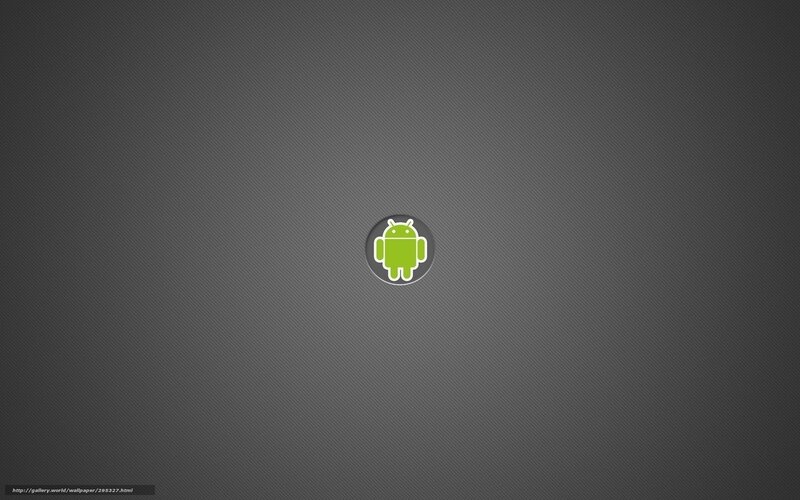Green Android Robot — Gray, Minimalist