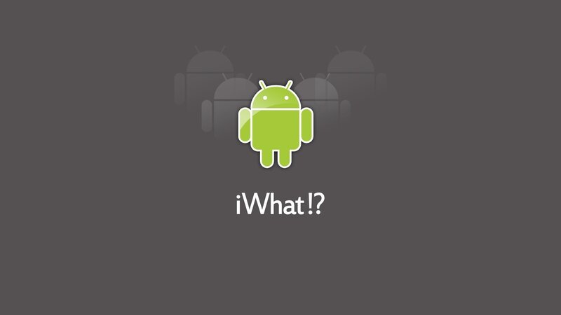 Green Android Robot — Gray