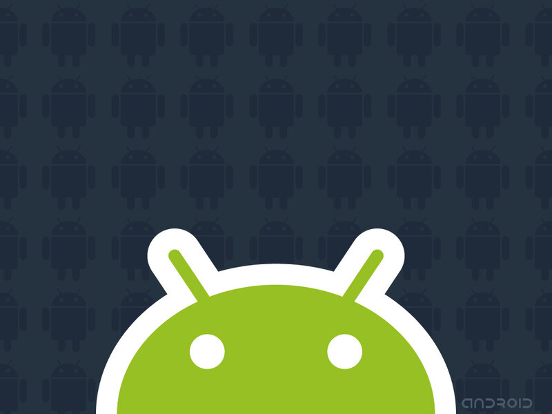 Green Android Robot — Minimalist, Vector Art, Background Pattern