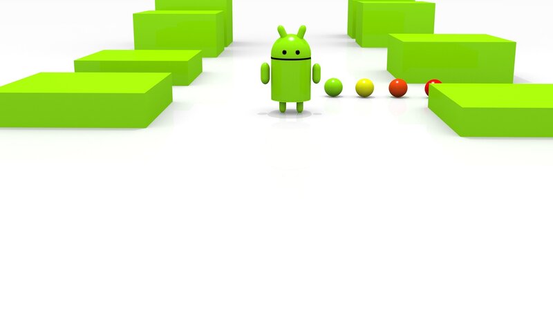 Green Android Robot — Neutral, 3d Render, Blocks
