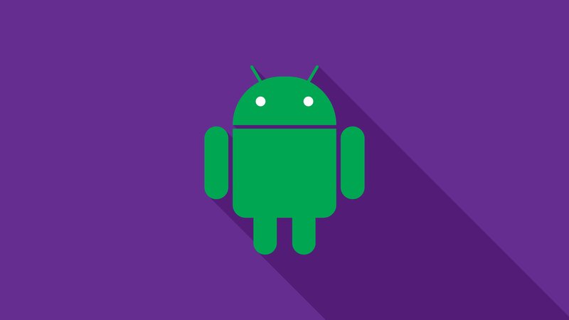 Green Android Robot — Purple