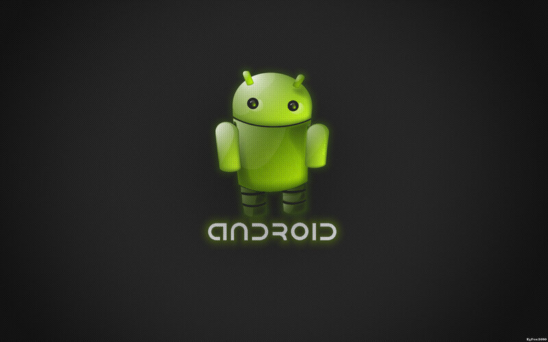 Green Android Robot — Text