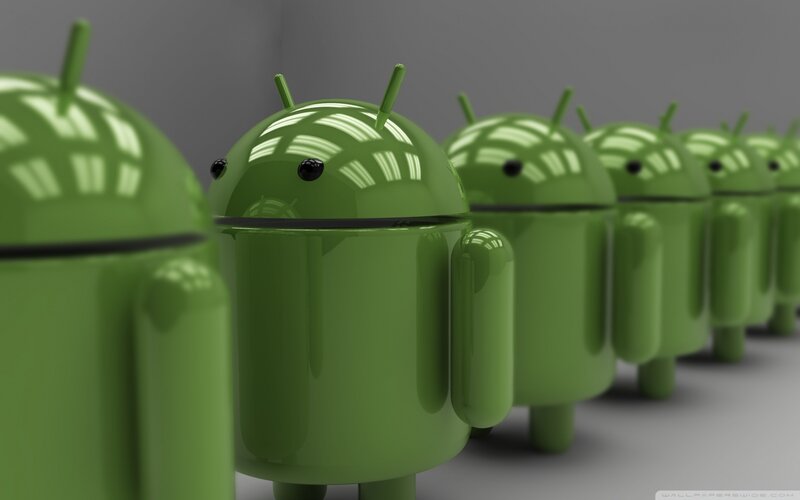 Green Android Robots