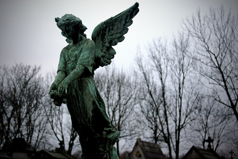 Green Angel Statue