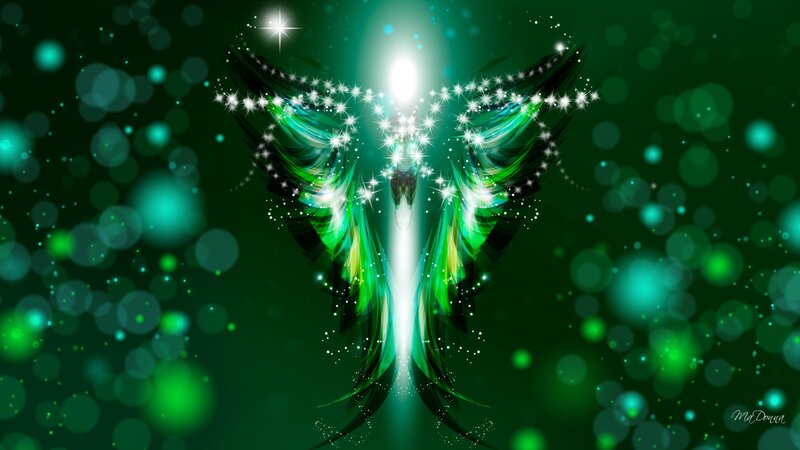 Green Angel Wings