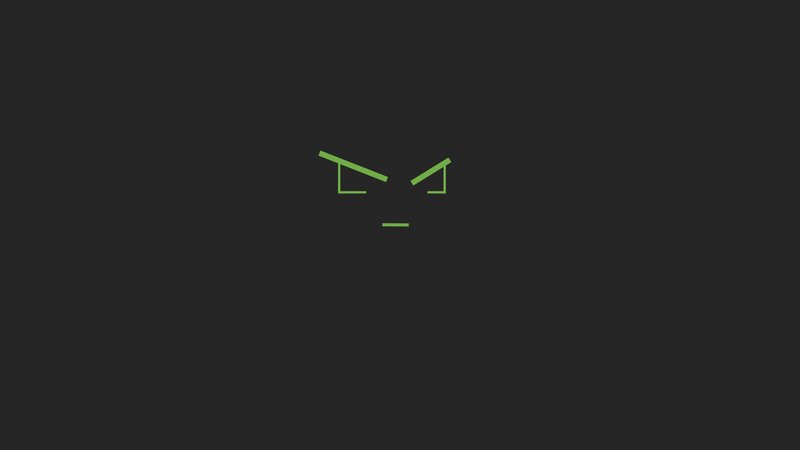 Green Angry Face Icon