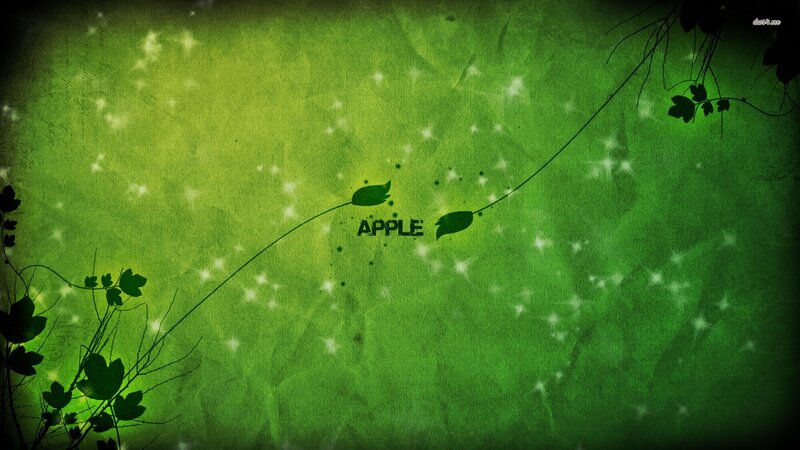 green apple leaf design