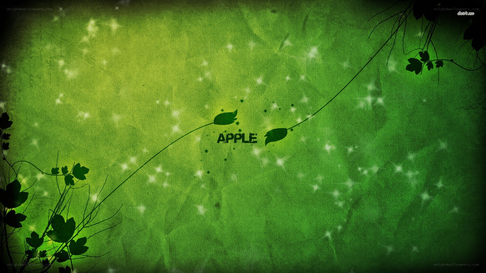 green apple leaf design