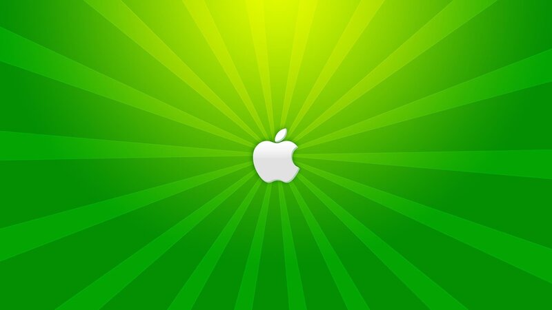 green apple logo background