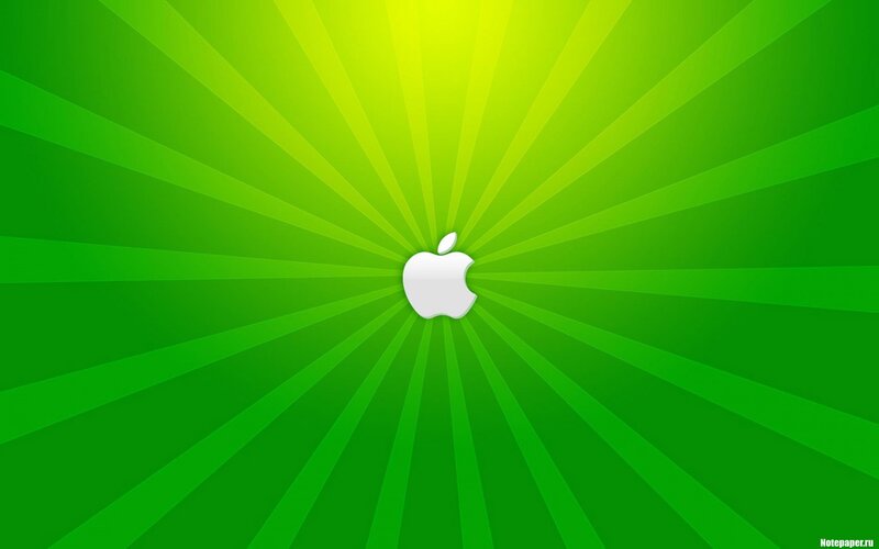 green apple logo background