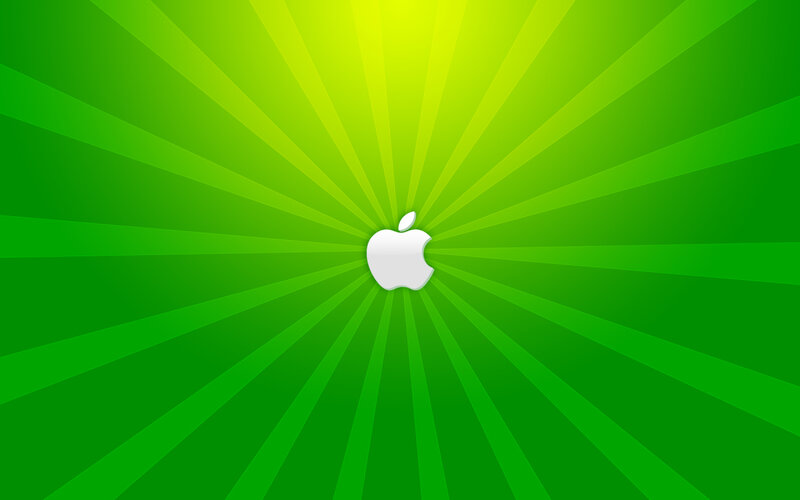 green apple logo background