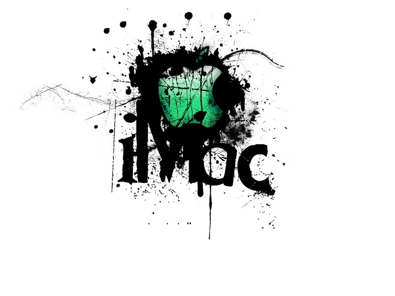 Green Apple Logo — Black, Graffiti