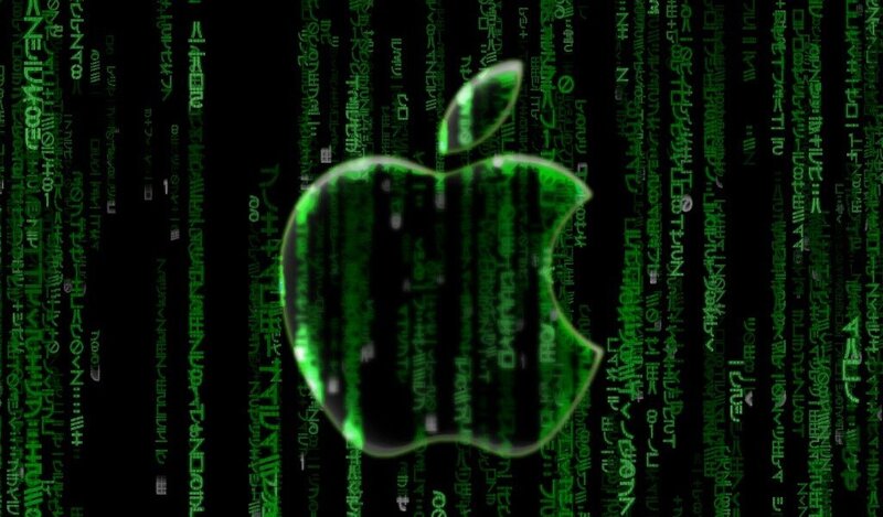 Green Apple Logo — Black, Technological