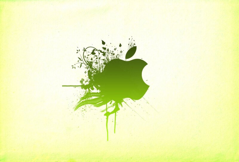 Green Apple Logo — Calm, Digital Art