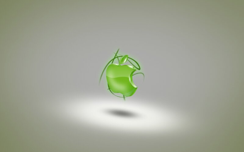 green apple logo design