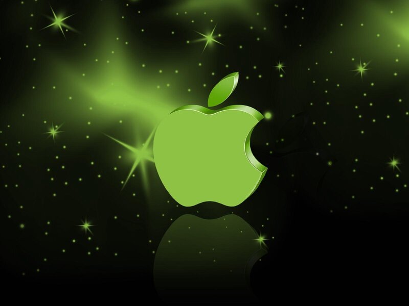 Green Apple Logo — Dramatic
