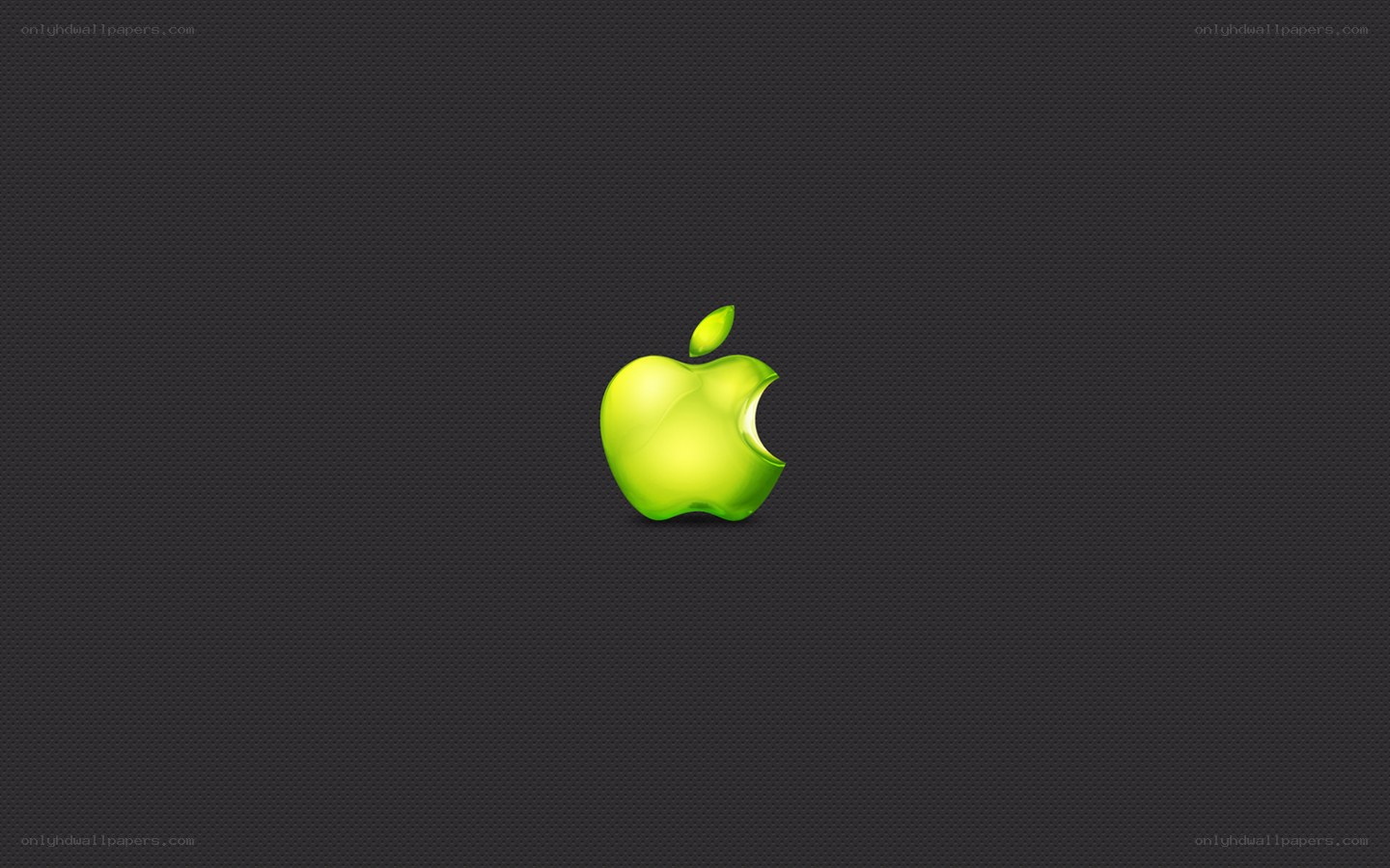 Green Apple Logo on Dark Background