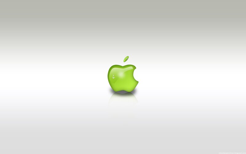 green apple logo on white