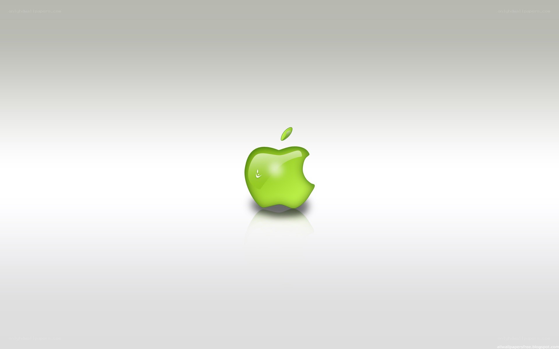 green apple logo on white