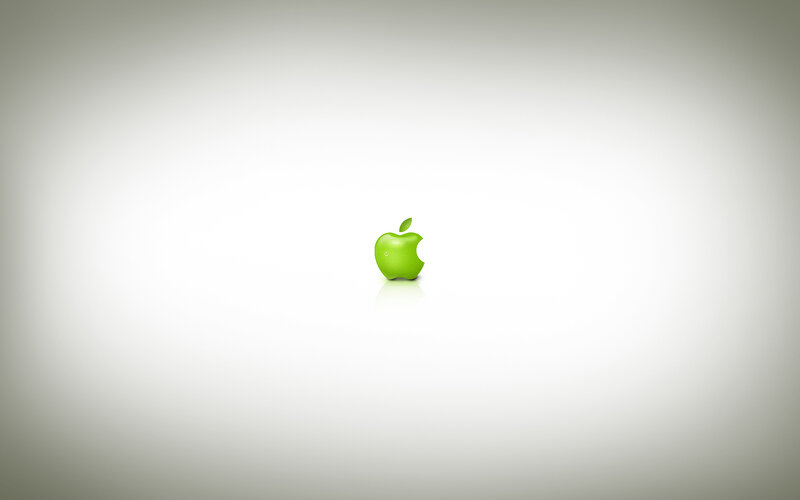 green apple logo on white